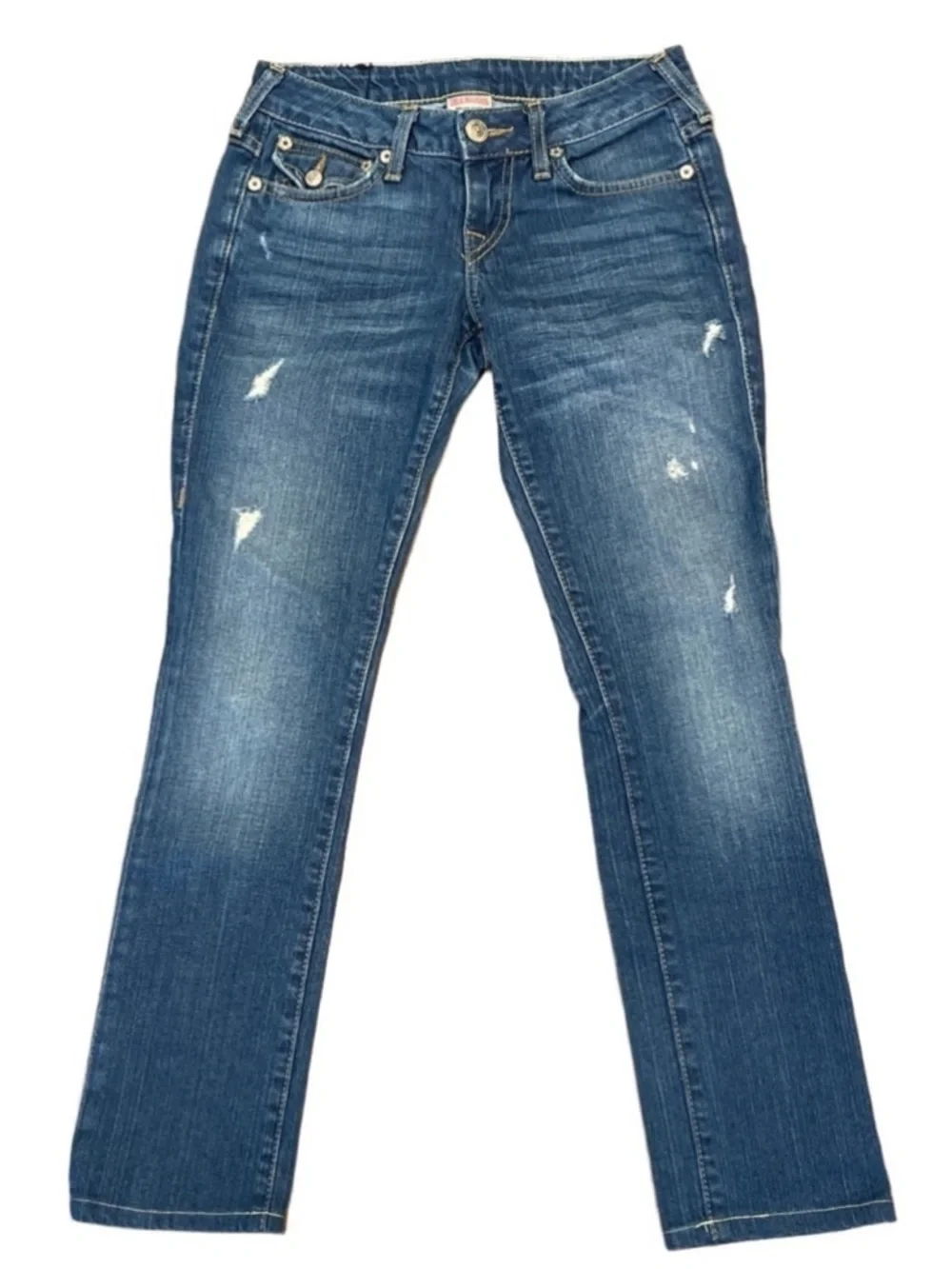 True Religion Low Rise Billy Bootcut Jeans Tab Pocket Y2K 25 - Picture 2 of 10